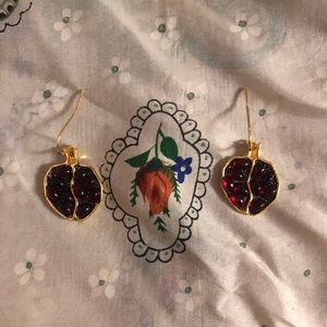 pomegranate earrings